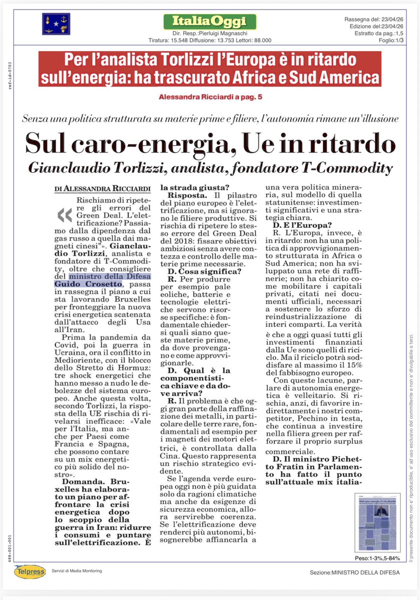 Gianclaudio Torlizzi tweet media