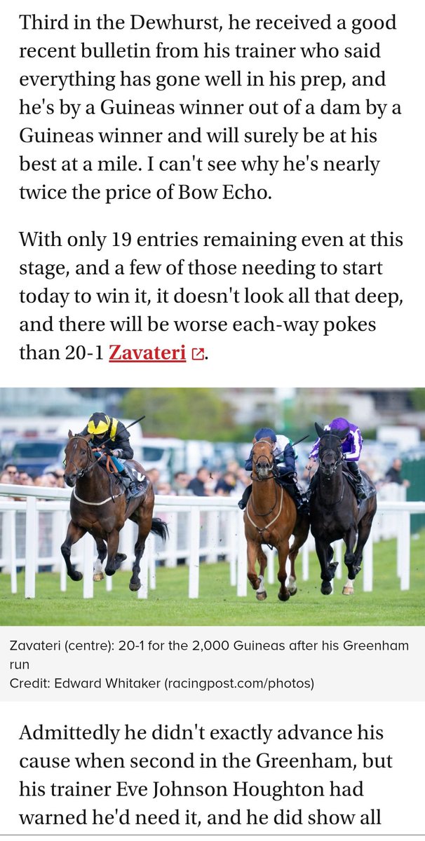 The 2000 Guineas tweet media