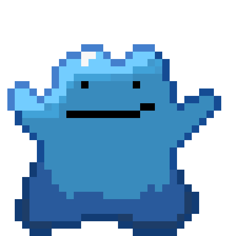 wishingwisdom's tweet photo. silly little shiny ditto pixel art✨ https://t.co/XnLQLwPjG8