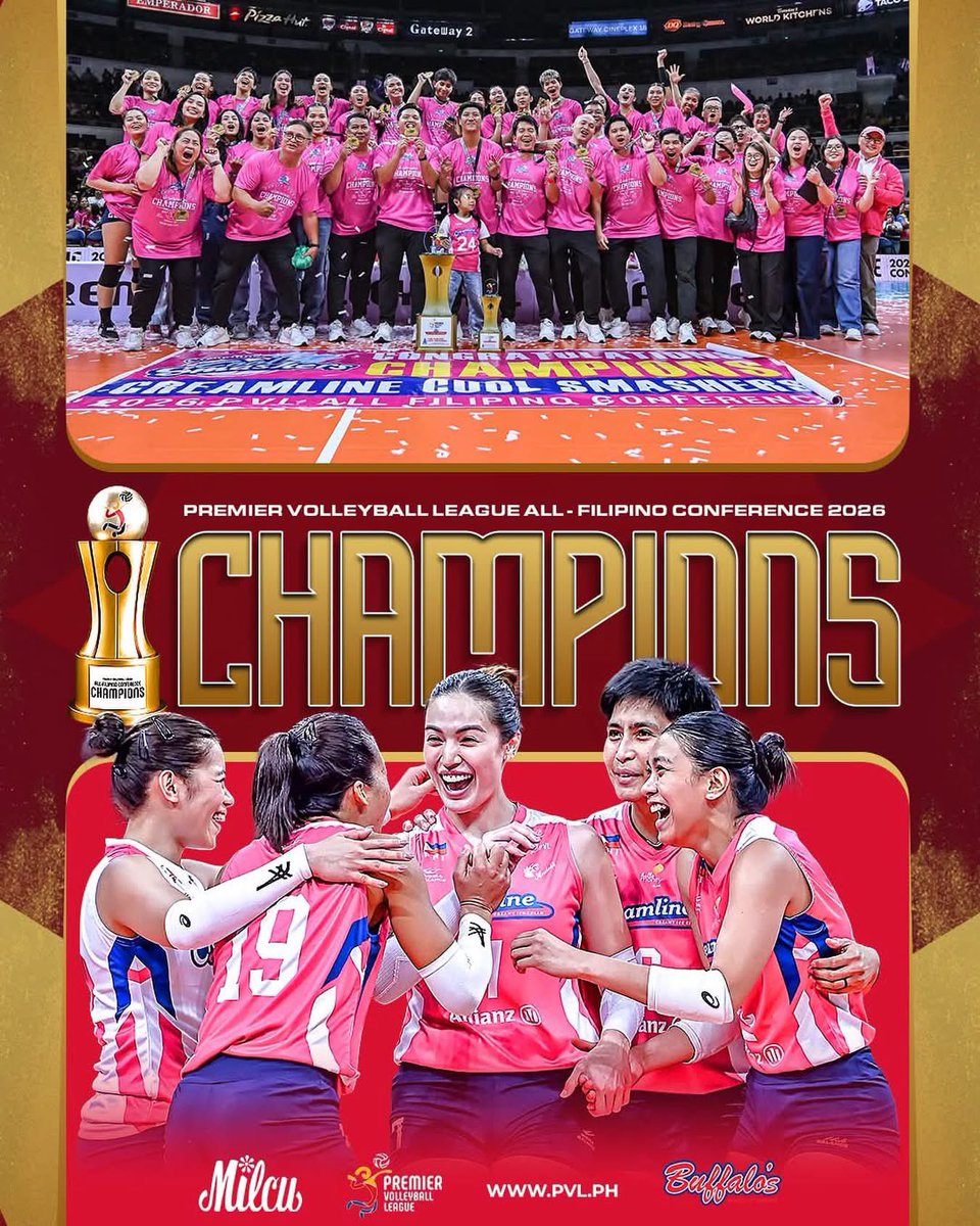 jrenzrandall's tweet photo. Congratulations! 🏆🩷
COOLER THAN EVER, AGAIN!

#PVL2026 | #TheHeartOfVolleyball 
©️ @pvlph https://t.co/3eW8qiroQB
