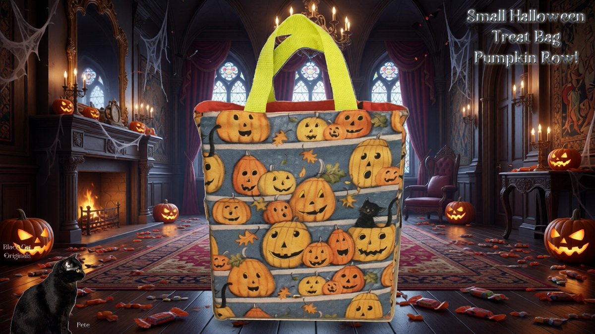 katesewsalot's tweet image. PUMPKIN ROW TREAT BAG! Order yours now! Available only at Black Cat Originals: originalsbyblackcat.etsy.com/listing/725768… #BlackCatOriginals #orange #black #holiday #trickortreat #treatbag #custommade #unique #smalltote #fun #novelty #Halloween