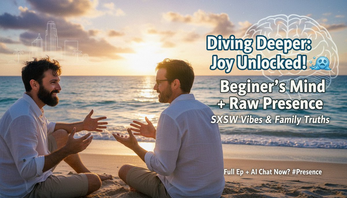 TranscriptedAI's tweet image. Diving deeper into that trap: Rich &amp;amp; Adam expose how beginner's mind + raw presence (bye, optimization grind!) sparks joy in SXSW vibes, ocean gratitude &amp;amp; family truths. True growth unlocked! 🌊🤯 Full ep + AI chat now? #Presence

transcripted.ai/episode/richro…