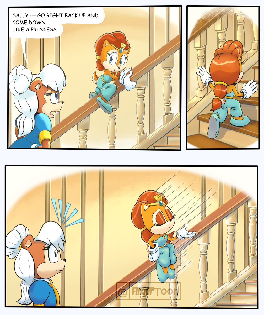 Going down a staircase with Elegance 😌✨👌

#sallyAcorn  #shortcomic #SonicArchiecomic #Rosiewoodchuck #satam #sonicthehedgehogfanart  #sega #Rally4Sally