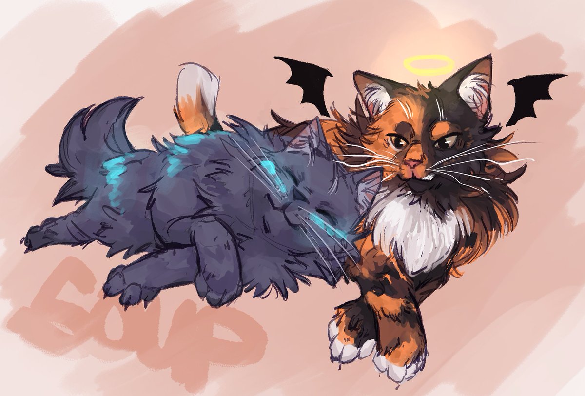 evidoodlesstuff's tweet image. SKEPHALO CATS 💃💃💃 

#skeppy #bbh #badboyhalo #skephalo