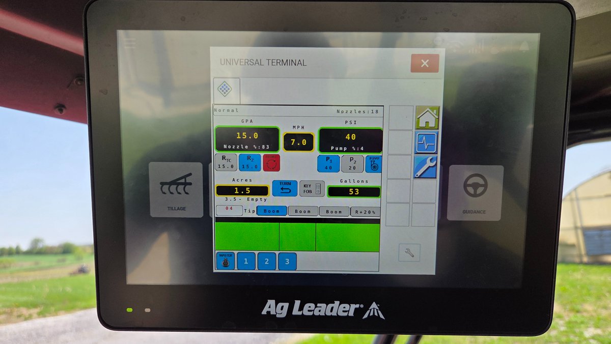 PUweeds's tweet photo. 🎶Calibrate, good times, c'mon!🎶 Calibration is important for all sprayers, even those that are flow controlled. Rather than adjusting pressure or speed though, we need to change the flow meter calibration number directly (pictured) or by entering measured output. #PUweeds https://t.co/v96iBxOzpd