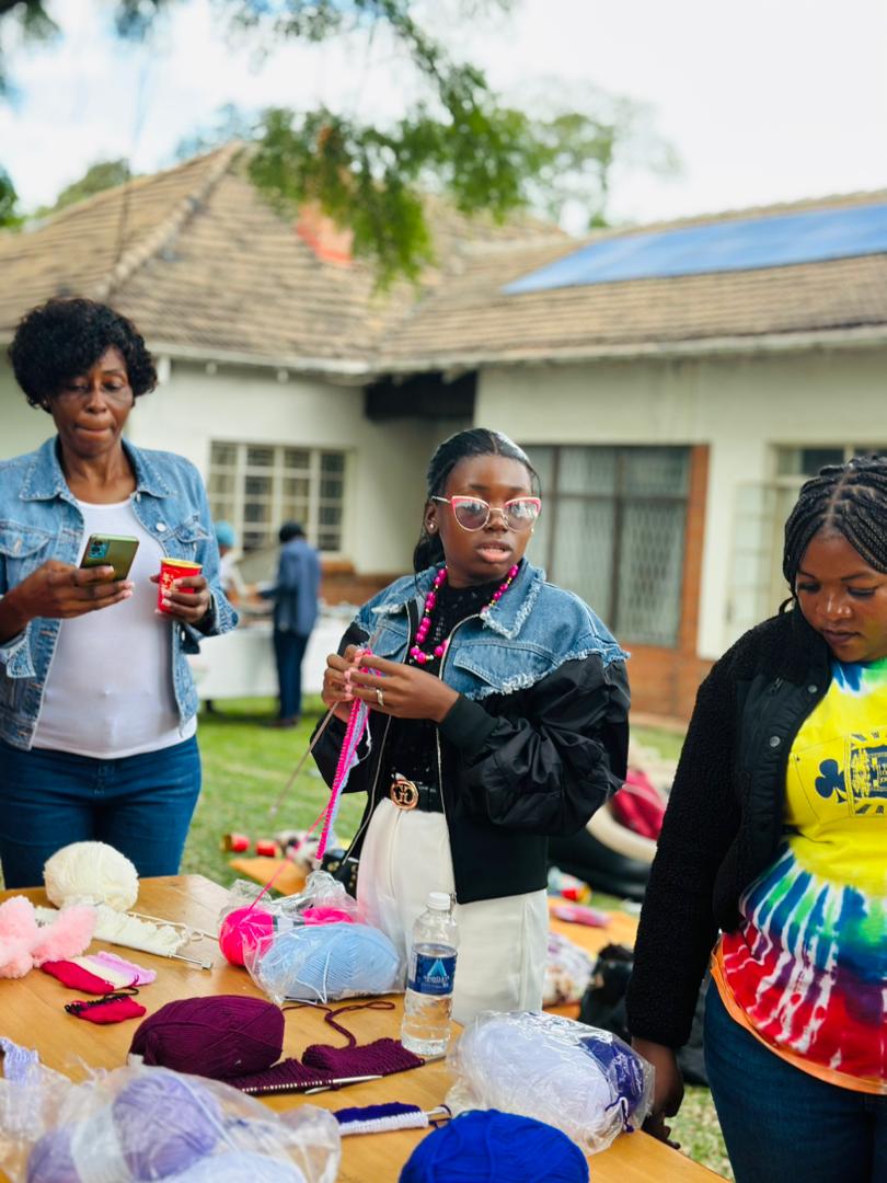 WagZimbabwe's tweet image. 📌At WAG today we celebrated #selfcare with incredible women driving change in #Zimbabwe. Knitting, crocheting, beading, laughter &amp;amp; gratitude, weaving resilience and hope together.