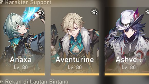 baru sadar
karakter supportnya semua berawalan A