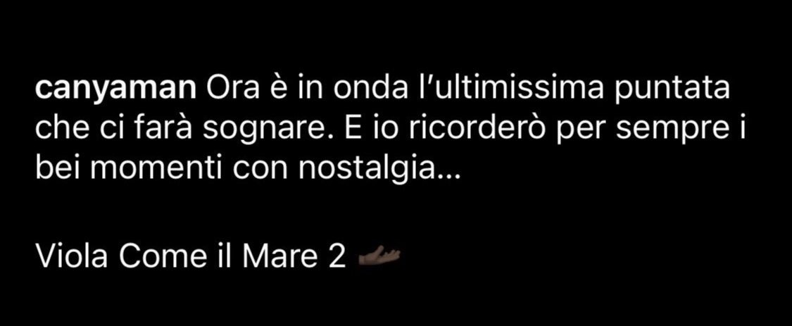 La serie potrà avere 100 stagioni, attori confermati e nuovi arrivi, ma l’indimenticabile sarà per sempre #FrancescoDemir 💥🌪️

#CanYaman 
“Ora è in onda l'ultimissima puntata che ci farà sognare. E io ricorderò per sempre i bei momenti con nostalgia…
Viola Come il Mare 2 🫴🏿”