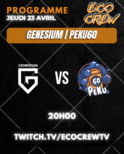 ECOcrewTV's tweet photo. Ce soir on repart sur @TeamGenesium. Vont-ils réussir à remonter la pente après leurs 2 défaites ?

🔸Ils affrontent une équipe finlandaise du nom de @peku60, mais attention car leur cycle de lavage est très intense.

🔸RDV à 20H sur notre chaine !!! https://t.co/i27HGI3MLr