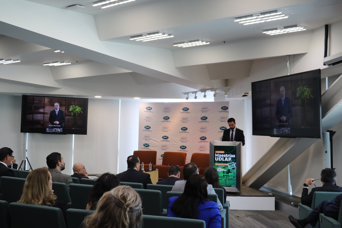 ABACMexico's tweet photo. En #ABACII se realizó el foro “Road to APEC Mexico 2028”, con Li Fanrong, Sergio Ley, Eduardo Pedrosa, José Alberto Guadarrama, entre otros.

Se abordó cómo México se prepara como sede de APEC 2028: ampliación de vínculos comerciales y de inversión en la región Asia-Pacífico. https://t.co/LjwSQ22vcN