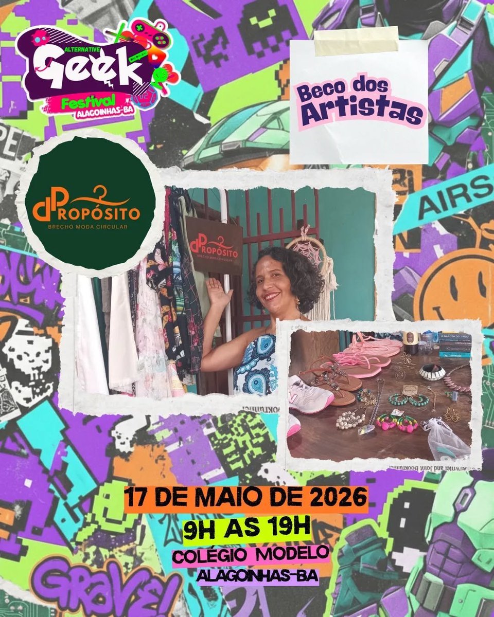 Conheça quem fará parte do nosso Beco dos Artistas 🎨🪡🧶

@tibirica.p
@buabruno 
@dproposito.brecho

Dia 17/05, das 09h às 19h, no <a href="/colegio/">colegiodemonjas</a>.modelo.alagoinhas

#AGFBA #AGFAlagoinhas #AlternativeGeekFestival #Alagoinhas