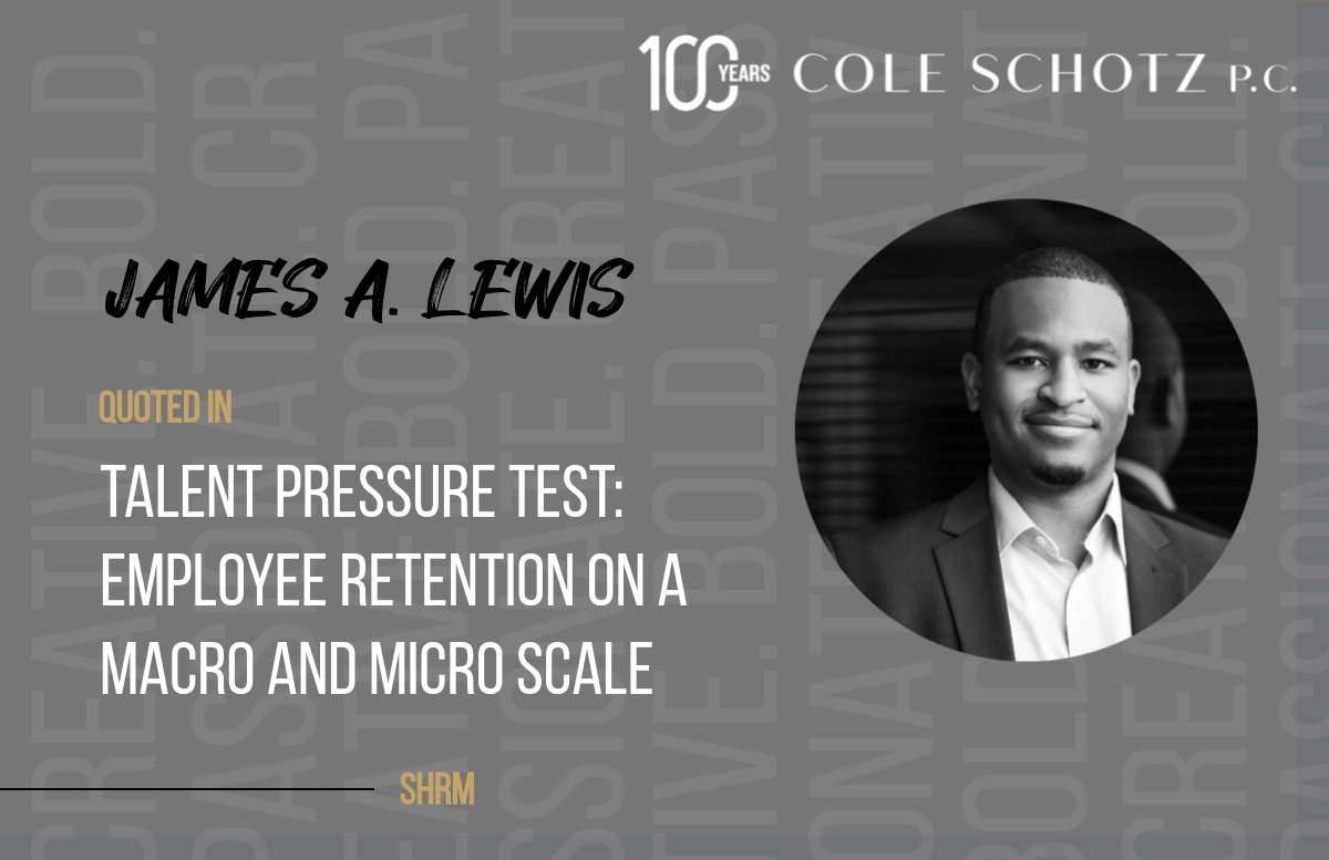 ColeSchotz's tweet image. James Lewis shares takeaways from the SHRM Talent26 Conference, highlighting mentorship, career growth &amp;amp; collaboration as keys to retention.

Read more:
coleschotz.com/news-and-publi…

#SHRM #ColeSchotz #EmployeeRetention #HRLeadership #CareerDevelopment