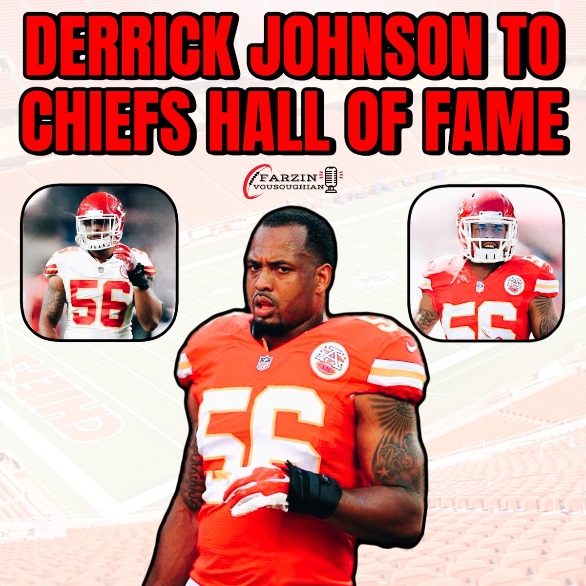 Farzin21's tweet photo. Derrick Johnson has been named to the Chiefs Hall of Fame. He was drafted 21 years ago today and is the franchise leading tackler. https://t.co/f4dWfGiJ1F