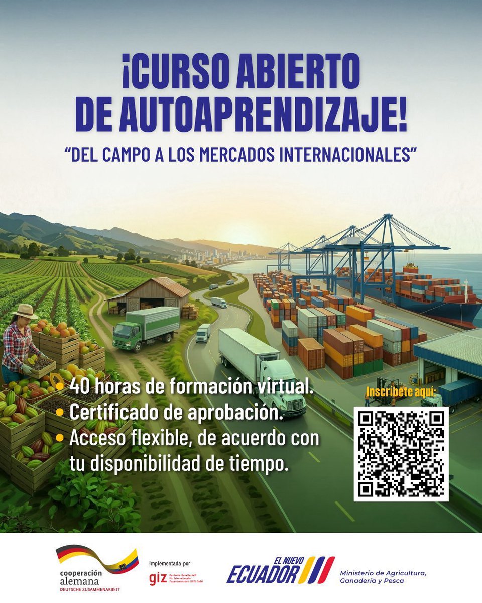 ¡Capacítate gratis y a tu ritmo en #EUDR, producción libre de deforestación y trazabilidad.!

Aprenderás sobre:
. Reglamento europeo y su impacto en el sector agropecuario
. Uso de herramientas digitales en cadenas productivas
. Registro de operadores y cumplimiento de estándares