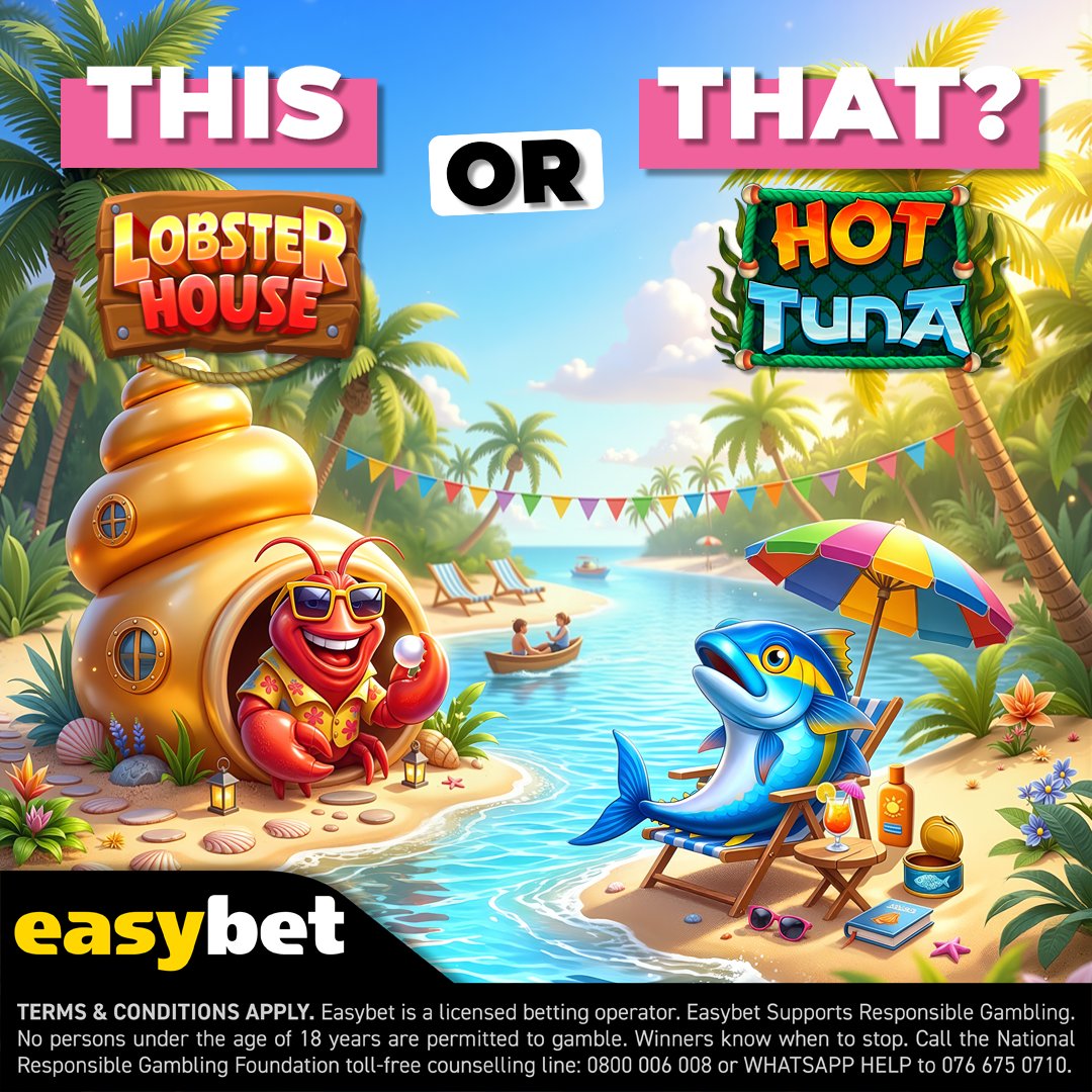 Easybet_SA's tweet photo. River’s wild… and dinner’s on the line 🌊🐟
Do you grab Lobster House or chase down Hot Tuna? 😏
Drop your pick for a chance to win 👇
Spin here 👉 https://t.co/LmL9ovK5bO
#Easybet #ThisOrThat #Slots #RiverRush https://t.co/heYQfpKUcT
