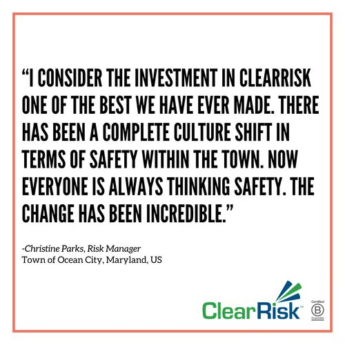 ClearRisk's tweet image. We know how important it is to prioritize safety. For the Town of Ocean City, implementing ClearRisk resulted in a safety-minded culture shift throughout the entire organization.

#riskmanagement #claimsmanagement #RMIS #insurance