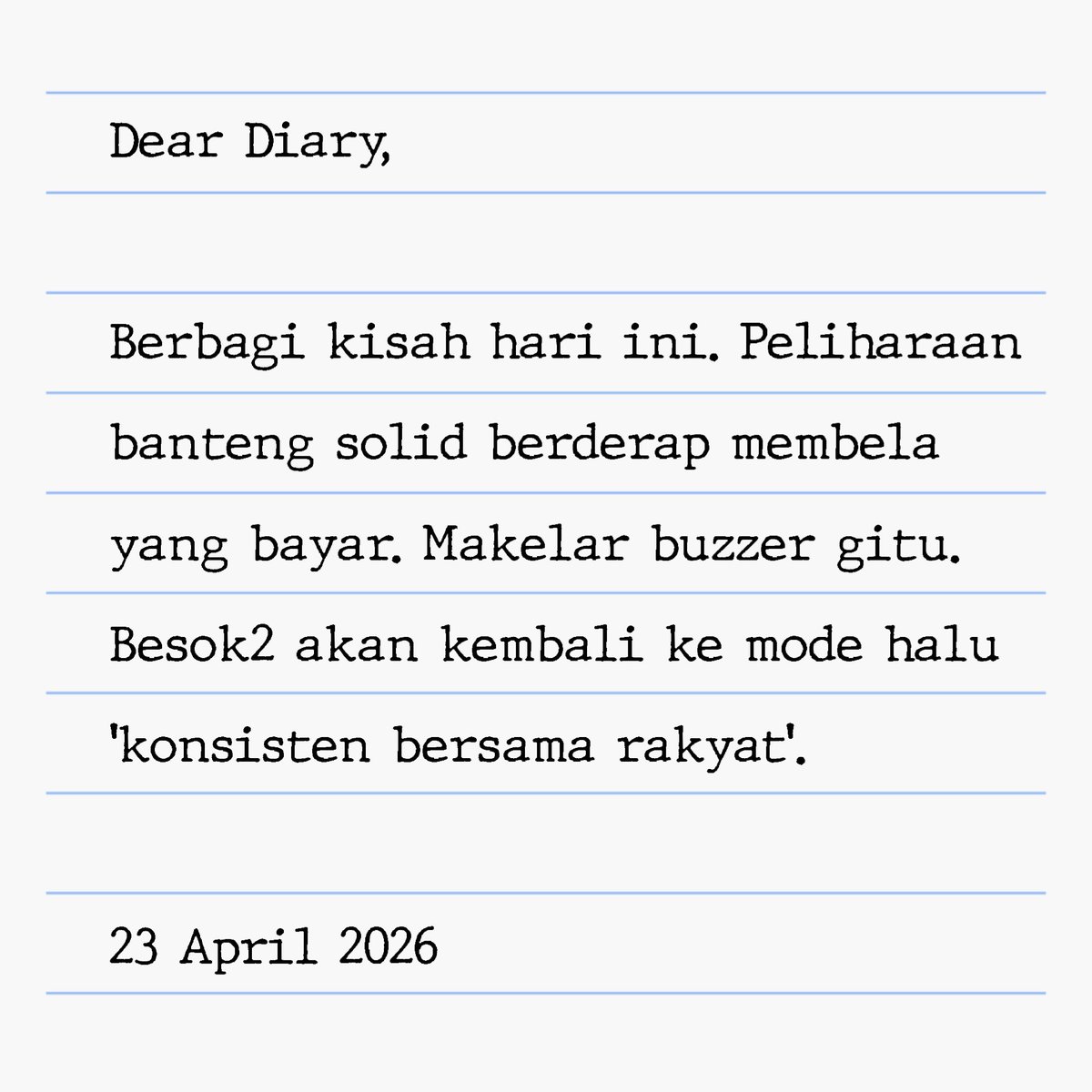 KerjaHasil_id's tweet photo. Maju tak gentar, membela yang bayar. Jadi begitu ea semboyannya teng. 😂 Solid berderap #makelar #peliharaan #buzzer #rendah #murah https://t.co/RbQlIQVCPV