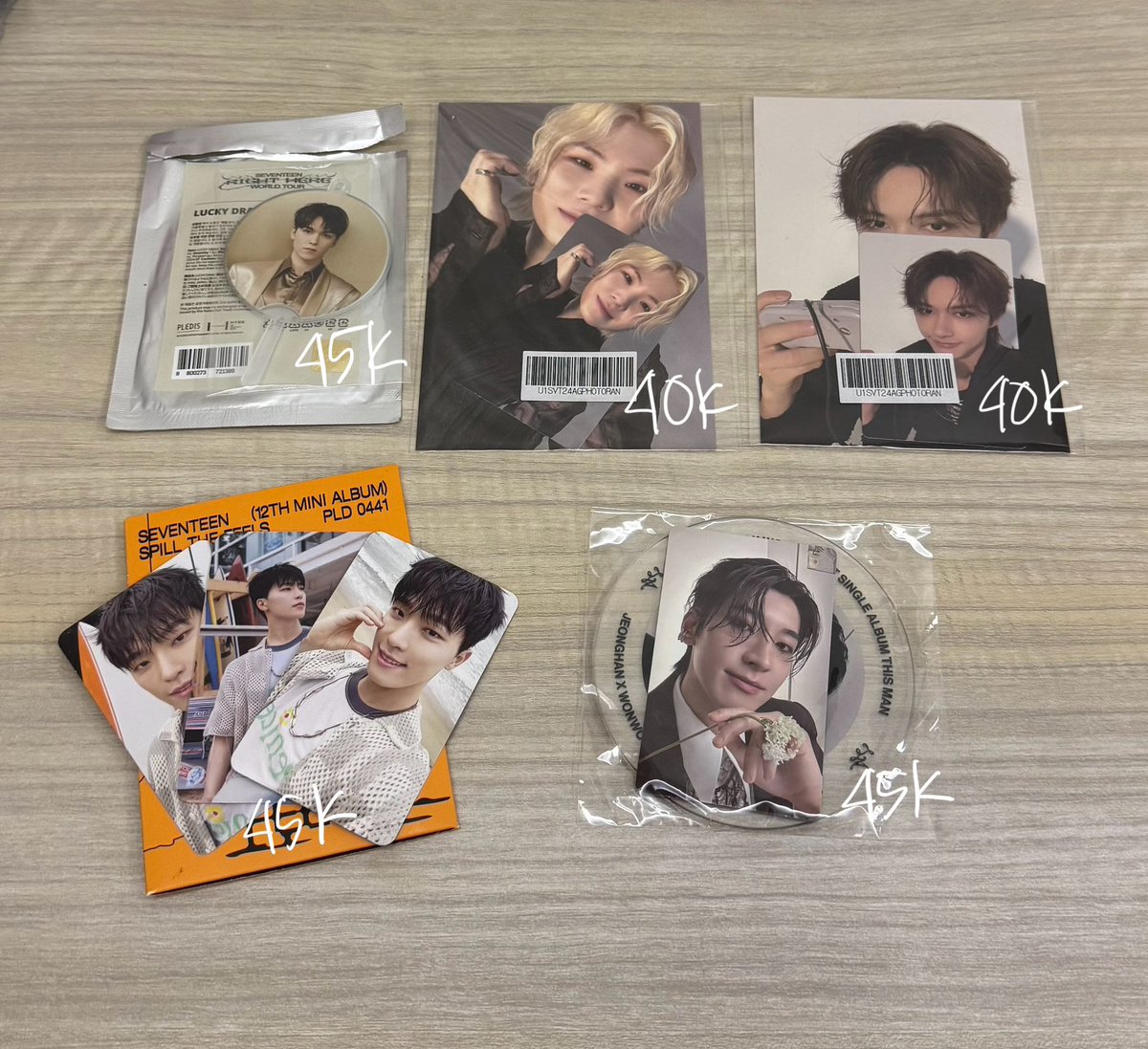 #wts WTS WANT TO SELL

TAKE ALL! 
Take banyakan pc dibawah 40k minimal 70% ke take 

aab SEVENTEEN PHOTOCARD
📍Tangerang
Price exclude adm🍊
Boleh split pay
Keep event with DP 

Dm dulu aja🥰