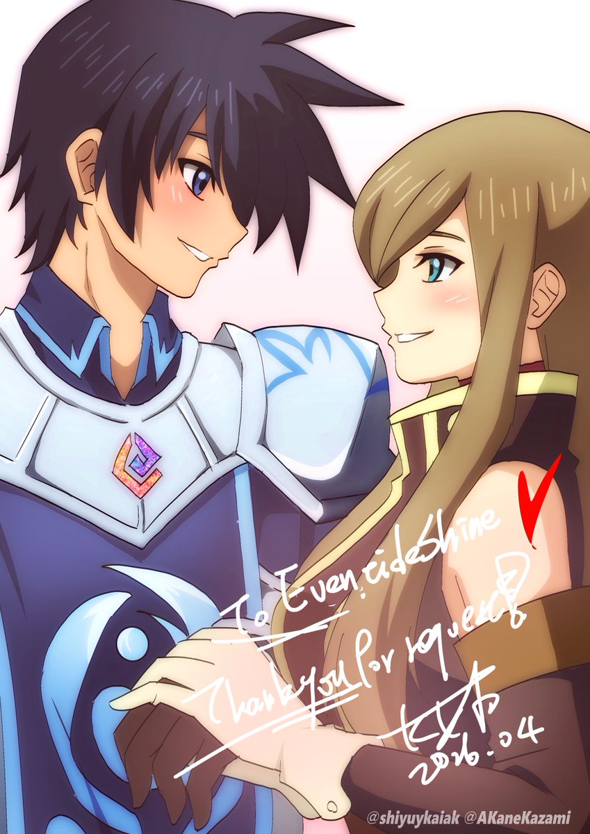 Thank you again <a href="/AkaneKazami/">AKaneKazami 🎨April Commissions open! ✨</a> for another lovely art! 🧡💙