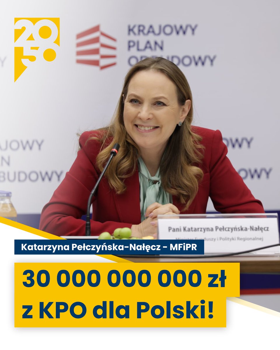 ⁨6. i 7. wniosek zatwierdzony ✅
30 mld zł z KPO wpłynie do Polski w Dzień Dziecka! 🇵🇱🎉⁩