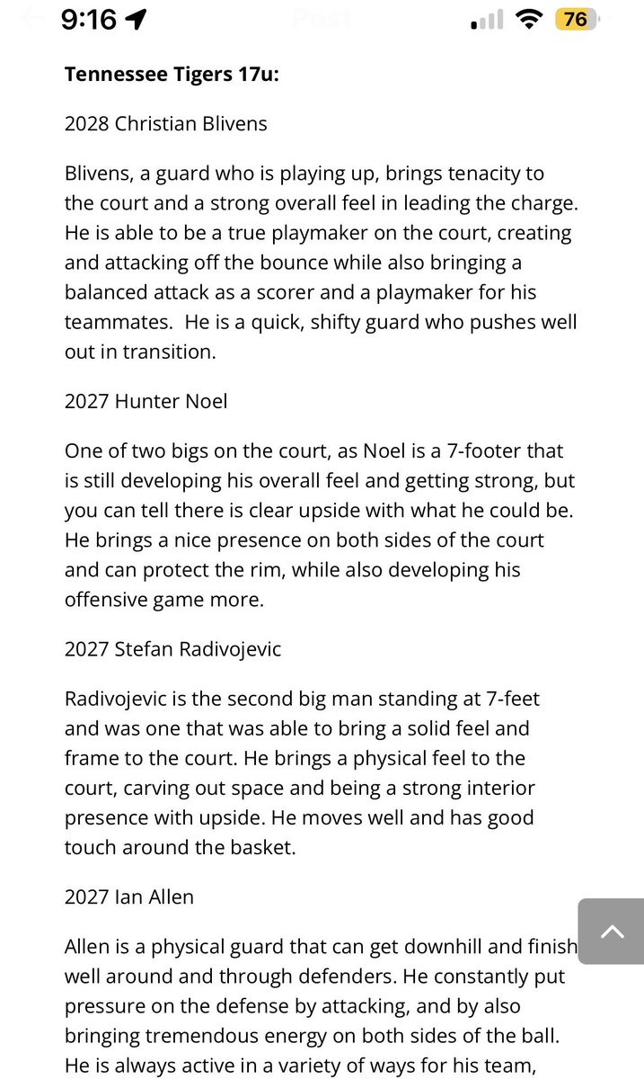 tigers950's tweet photo. Thank you @Phenom_Hoops for the profile comments regarding the following @TigersTennessee….

@ChrisBlivens 
@HunterNoel33 7ft 
@stefchef8 7ft 
@Ian_allen34
@3li_Bell 
@JoeMayne2K28 
Kingston Mills
@BryceLane22 

@mosesk225 @TweetsbyCoachP @PrepHoopsTN @CourtneyHoops90 https://t.co/EXm4S0jm7h