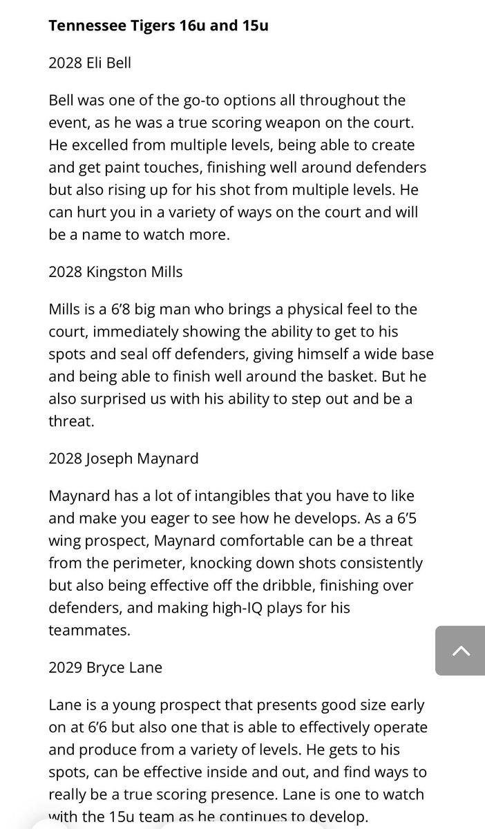 tigers950's tweet photo. Thank you @Phenom_Hoops for the profile comments regarding the following @TigersTennessee….

@ChrisBlivens 
@HunterNoel33 7ft 
@stefchef8 7ft 
@Ian_allen34
@3li_Bell 
@JoeMayne2K28 
Kingston Mills
@BryceLane22 

@mosesk225 @TweetsbyCoachP @PrepHoopsTN @CourtneyHoops90 https://t.co/EXm4S0jm7h
