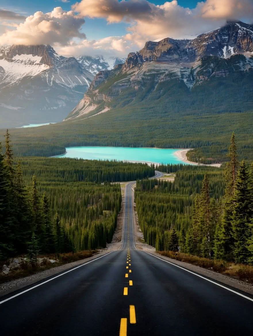 The incredibly scenic icefields parkway in Alberta,Canada 🇨🇦
