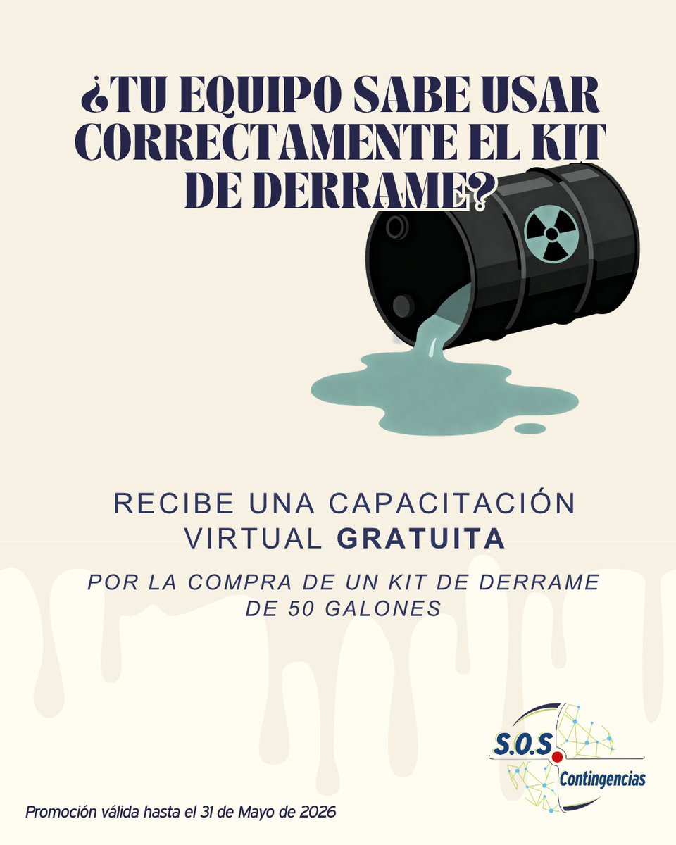 SosContingenci's tweet photo. ⏱️ En un derrame, cada segundo cuenta!

Saber cómo actuar reduce el impacto desde el primer
momento.

💡 La capacitación hace la diferencia.

#SOSContingencias #GestiónDelRiesgo #Promoción
#kitdederrame https://t.co/daQRhjwjMg