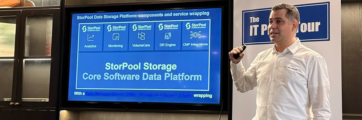 ITPressTour's tweet photo. Le fournisseur de stockage StorPool concurrence lui aussi VMware. @LeMagIT https://t.co/K2xPPbuojw @storpool #MultiCloud #SDS #Flash #SSD #NVMe #BlockStorage #ITPT @ITPressTour 67th Edition in Sofia https://t.co/0wNhpH5N7U