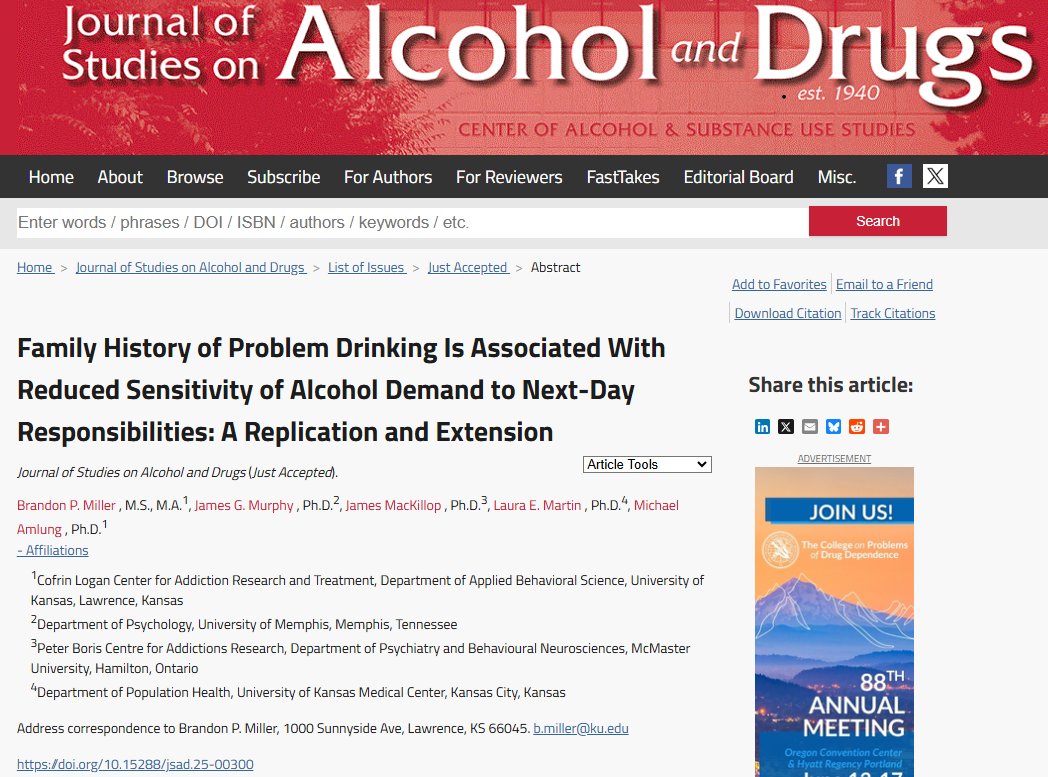 Journal of Studies on Alcohol and Drugs tweet media