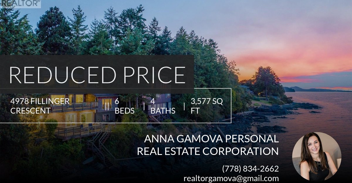 AnnaGamovaRE's tweet photo. 📍 Reduced Price 📍 This recently reduced home at 4978 Fillinger Crescent in Nanaimo won't last long, so, don't wait to set up a showing! Reach out here or at (778) 834-2662 for more information! https://t.co/3r9rwXqNd8 https://t.co/SlGTMtuZS8