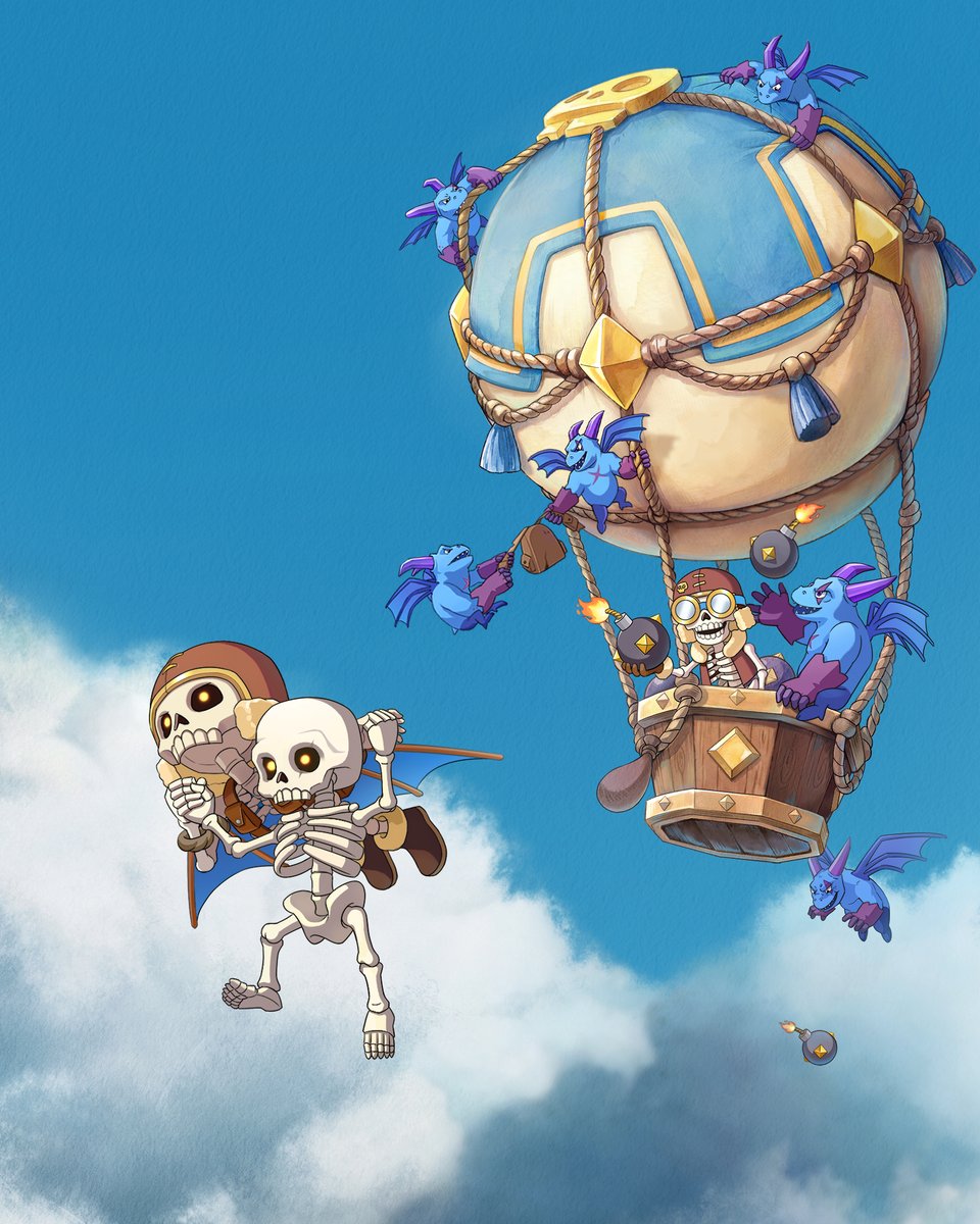 ClashRoyaleJP's tweet photo. ほらね？空から舞い降りるのも、そんなに難しくないでしょ？

＃クラロワ https://t.co/xGkIsNgw7e