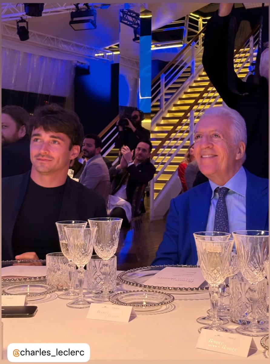 leclercsletters's tweet image. charles &amp;amp; piero ferrari last night