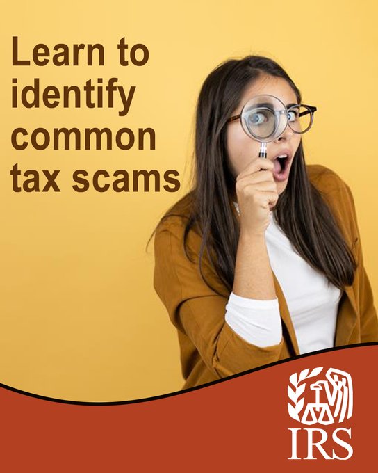 PBCConsumer's tweet photo. #TisTheSeason #TaxSeason #Scammers work year-round to steal your money + personal info. The #IRS urges you to stay alert to these common tax scams, even after filing season. #ConsumerProtection #ScamAlert #KnowledgeIsPower #GetSome
https://t.co/HKqD8PnAoI @pbcgov @PBCountySheriff https://t.co/F40CEDv38j