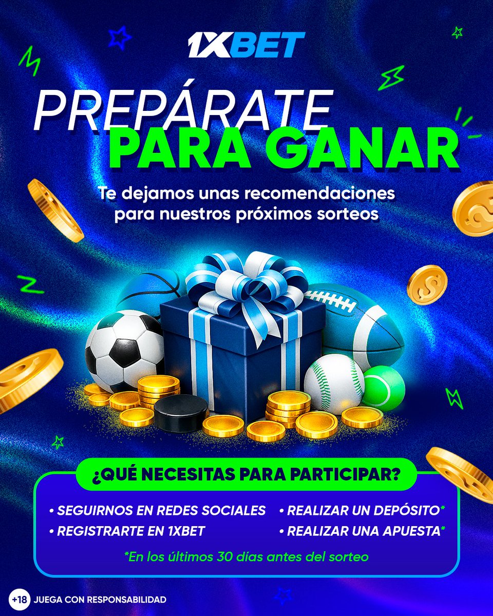 1x_venezuela's tweet image. ¡Epa, sobrino! 😎

Activo aquí con los Tips de #1xBET para nuestros sorteos 🎁

Tenlos presentes para que validemos tus participaciones:
- Seguirnos en todas las redes sociales.
✅️ Regístrate.
- Realiza un depósito y luego una apuesta durante los 3⃣0⃣ días previos al sorteo.