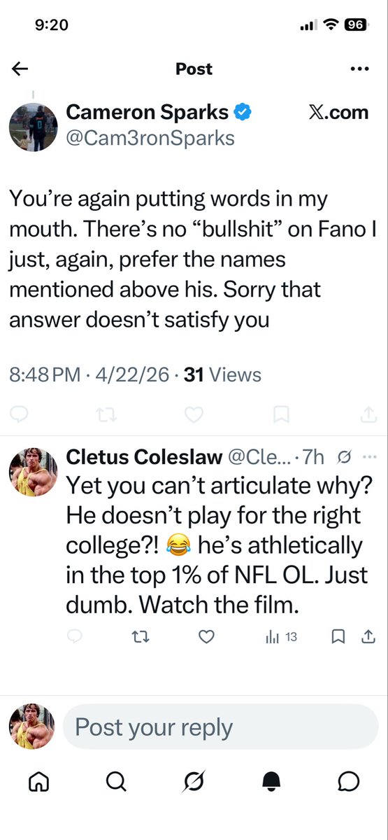 purebredsoldier's tweet image. #Soft don’t be on a public forum if you can’t take pushback! These Twitter streets ain’t for the weak or meek! Don’t opine on players you have not watched. Especially when you’re advocating taking a player with a herniated disk over the healthy choice! #WeakSauce