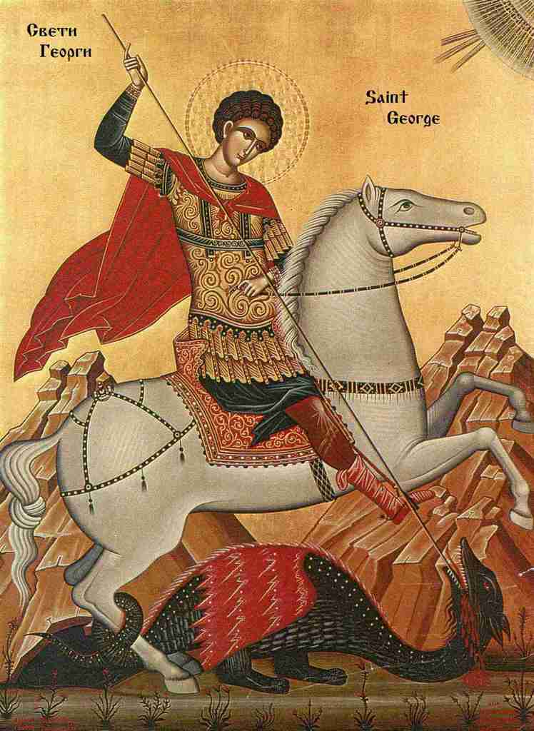 richardrohlin's tweet photo. The three best-loved Christians in the history of the world are Mary the Theotokos, St George, and St Nicholas.

None of them left any theological writings. Rather, we love them because they continue to be so absolutely present in the life of the Church. They answer prayers. They appear frequently. They defend us against unseen adversaries. In all of this, they participate in Christ's victory and reign over the cosmos.

This is the kind of person you can be, if you want to be a great Christian. You don't have to leave your mark on arguments or debates or build a following.

All you need is courage.

I wish my fellow Orthodox Christians a glorious feast of the Great-Martyr and Trophy-Bearer George!