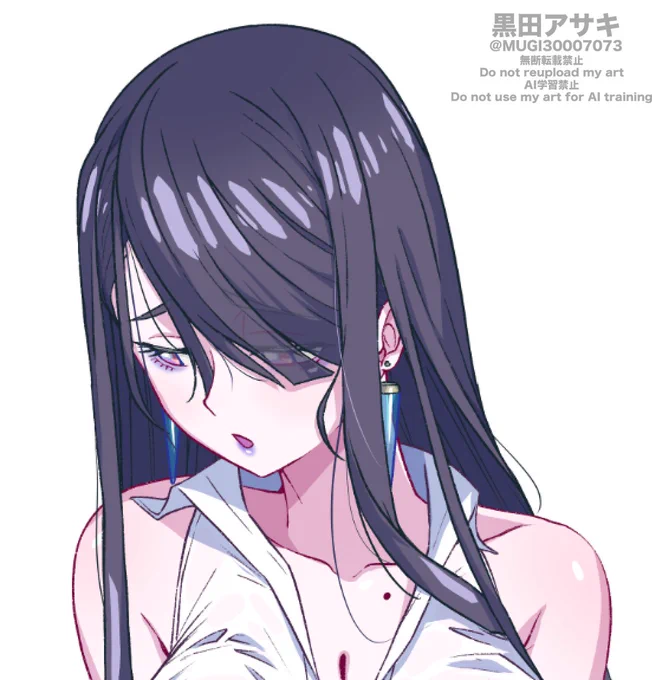 片メカクレ #性癖を一つ開示する見た人もやる