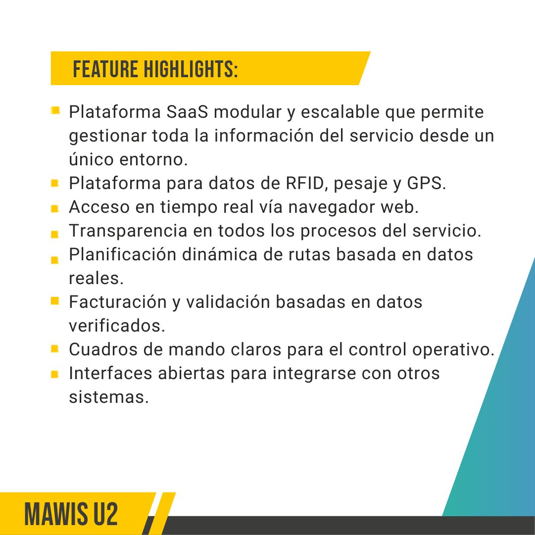 MOBASPAIN's tweet image. 𝗥𝘂𝗺𝗯𝗼 𝗮 𝗜𝗙𝗔𝗧 | #MAWIS gestión municipal basada en datos
Más control, más eficiencia, más trazabilidad.
#MAWISU2 integra vehículos, pesaje, RFID, sensores y software en una única plataforma para la gestión de residuos.
📍#IFAT2026 | Hall A6 · Booth 352
#TecnologíaMOBA