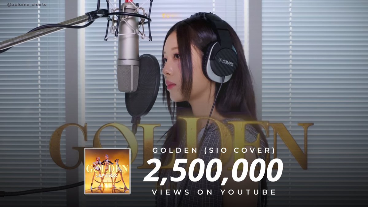 ablume_charts's tweet image. 👑 “Golden (SIO Cover)” has officially surpassed 2,500,000 views on YOUTUBE!

- It’s their 3rd video to achieve this milestone

#ablume #아블룸 #ECHO #Golden