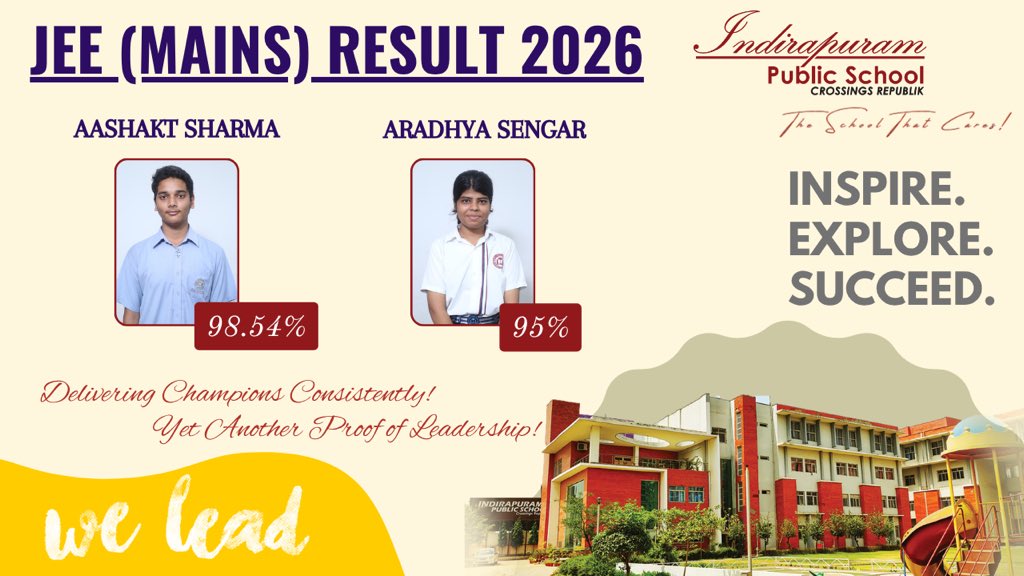 Indirapuram Public School, Crossings Republik tweet media