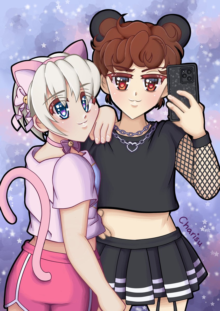 charisu's tweet image. I'm SO late, but I finished this for the six month anniversary of Phan being legal. 😂 Tbf I have a human baby and a crippling Slay The Spire 2 addiction. #danandphil #phanart #イラスト