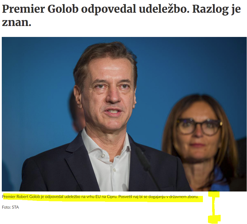 VidmarSimon's tweet image. #Premier Robert Golob je odpovedal udeležbo na vrhu EU na Cipru. Posvetil naj bi se dogajanju v državnem zboru. Mora biti Tina Golob res v šoku, da pride Golob s takim izgovorom pred ljudi.