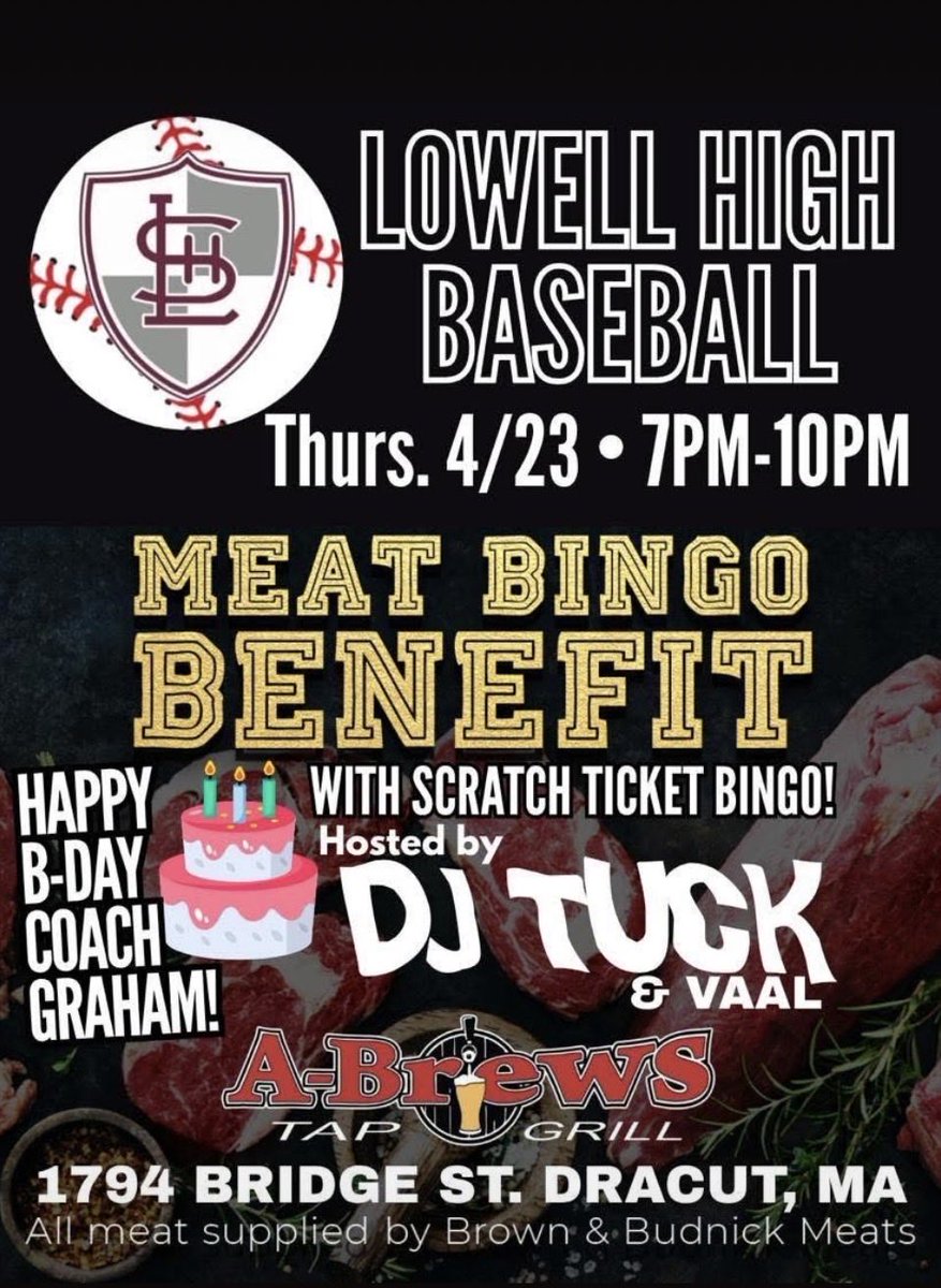Boubotts's tweet photo. Come support @LowellBaseball_ and celebrate @Dcrack9’s 50th!! https://t.co/IlYqKGw1ZO