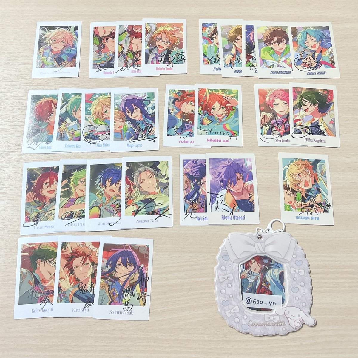 630_yn's tweet photo. 【 交換 】 あんスタ 10周年 ぱしゃっつ 特典

譲 スバル 北斗 真 真緒 英智 千秋 奏汰 鉄虎 忍 翠 一彩 藍良 巽 マヨイ 茨 凪砂 日和 ジュン ひなた ゆうた 宗 みか 零 アドニス なずな 友也 敬人 紅郎 颯馬 維吹 望見 司 レオ ライカ

求 夏目（10周年優先）

10周年⇔特典◎
一部お声掛け��
↓ https://t.co/t8dTp53Wb7