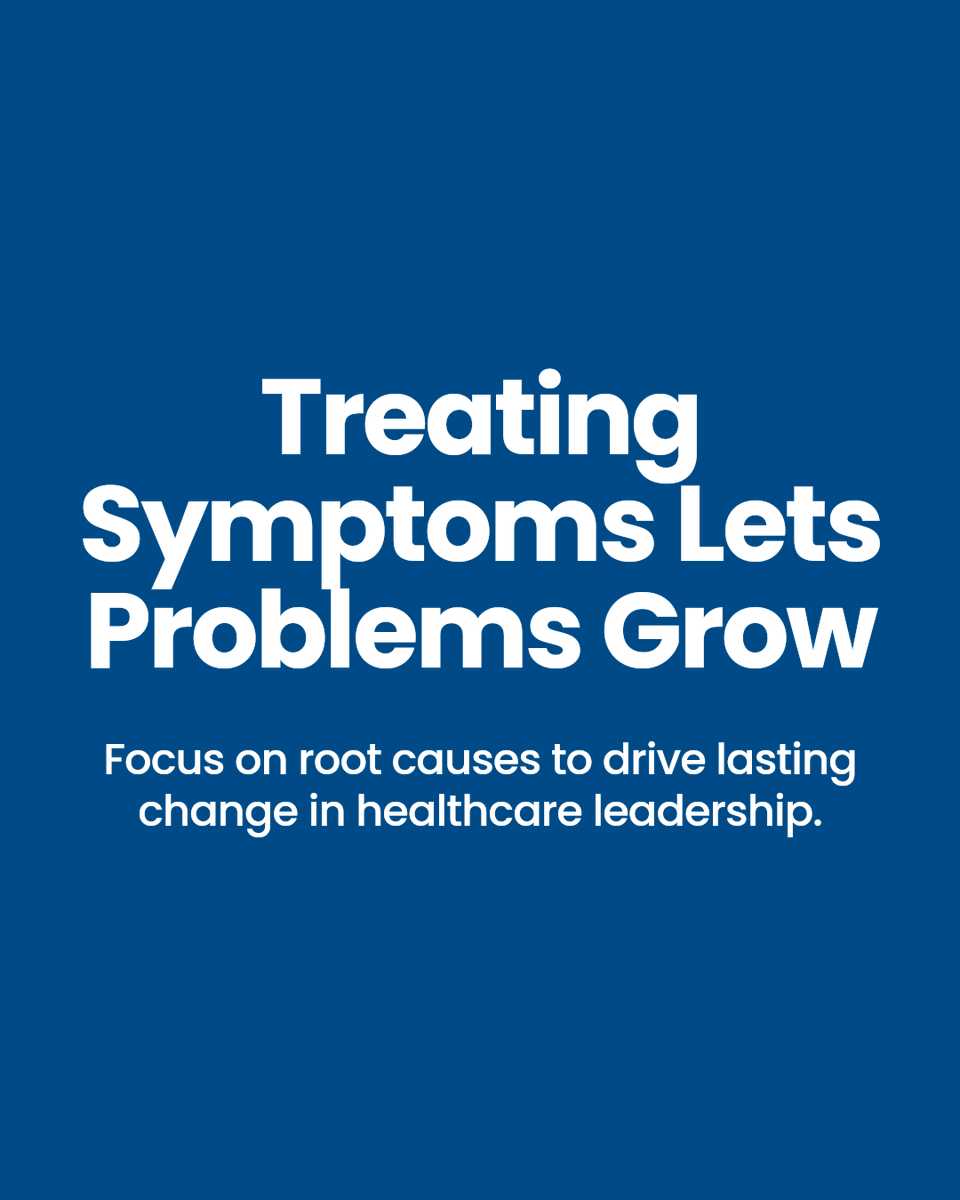 qualitycoachco's tweet image. Fixing symptoms alone lets the real problem grow unchecked. Healthcare leaders must dig deeper to solve root causes, not just treat surface issues. Share your experience with "RootCause" in the comments to join the conversation. #QualityCoachingCo #LeadershipExcellence