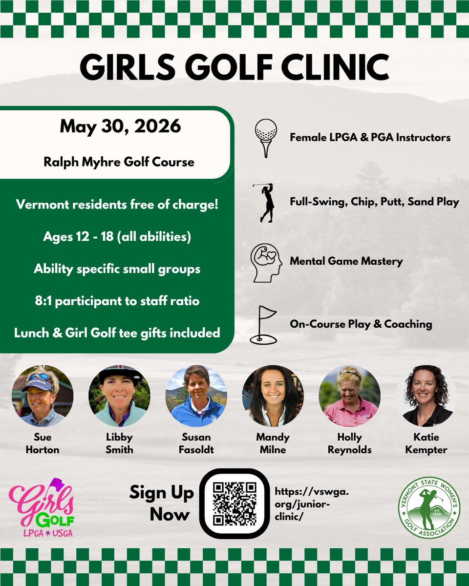 Helping grow the game for the next generation!

The Girls Golf Clinic offers junior golfers (ages 12–18) a chance to learn from some of the best instructors in the region! 

Click the link below to sign up today!
vswga.org/junior-clinic/