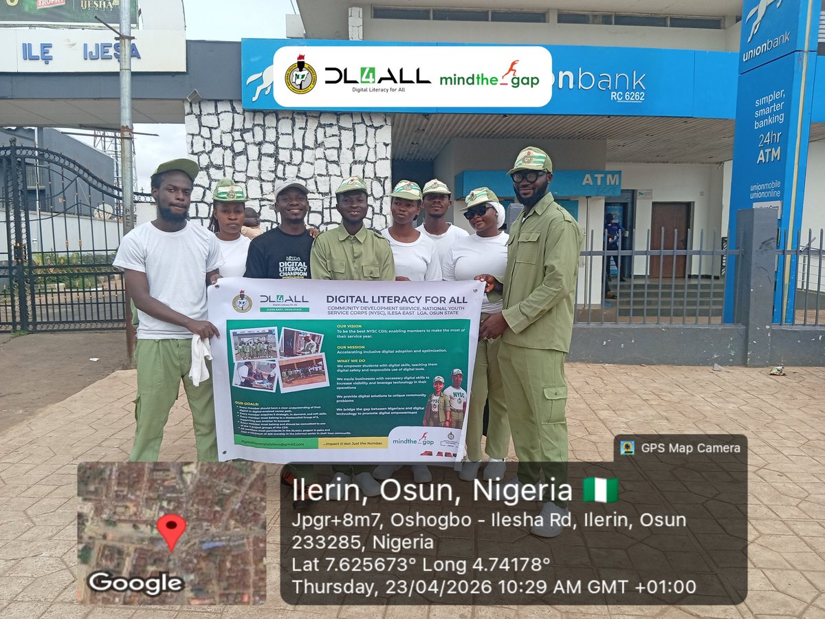 Dl4allcdsosun's tweet image. Digital Literacy For All CDS Group (DL4ALL), Ilesa East, Osun State.
On April 23, 2026, we engaged traders and shop owners at Atakunmosa Market, teaching them how to use WhatsApp to promote their businesses and avoid online scams.
Empowering them to reach more customers
 #DL4ALL