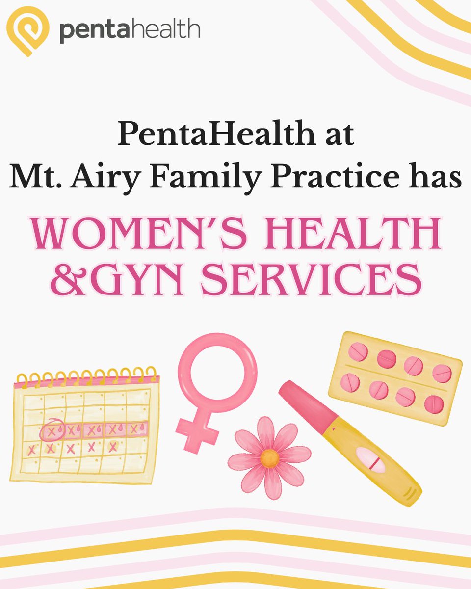 phdocs's tweet image. PentaHealth at Mt. Airy Family Practice provides annual GYN services, including women’s health exams and Pap smears. These services can be combined with annual physicals, making it convenient for patients to complete both during a single visit!

#pentahealth #womenshealth #philly
