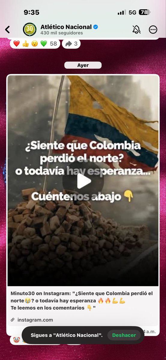 ¿Entonces presidente ?,el canal oficial de whatsapp de <a href="/nacionaloficial/">Atlético Nacional</a> le hace campaña a la derecha de Colombia ,será que Fico tiene las manos metidas ahí?.
Cuidado
